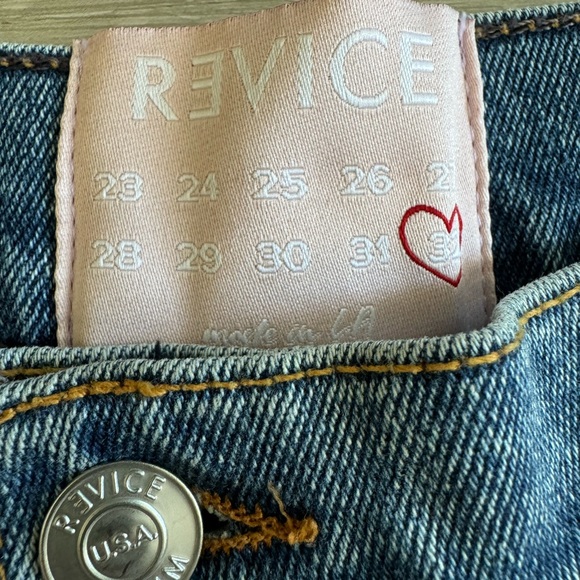 Revice Denim USA destroyed distressed Medium wash Jeans Size 32 - Picture 9 of 9